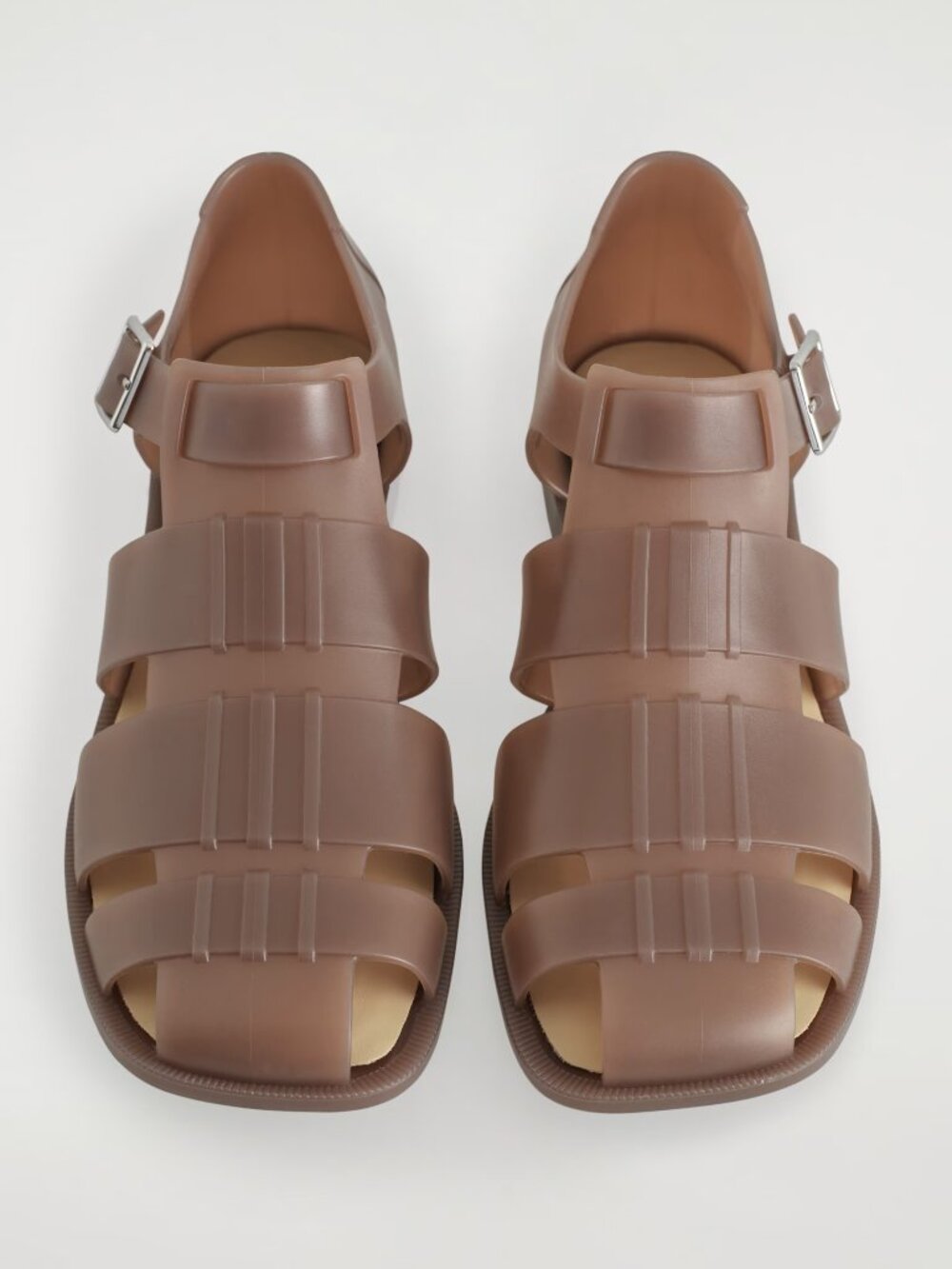 COS Brown Strappy Fisherman Sandals